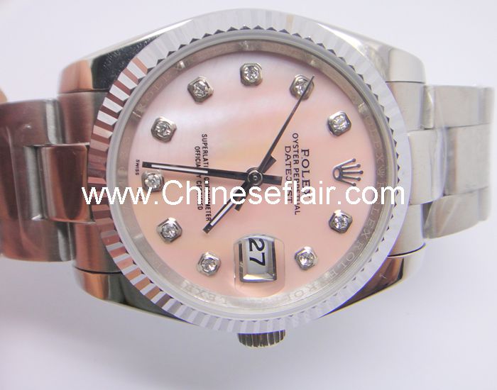Rolex Datejust Oyster Pink MOP Face Replica Watch